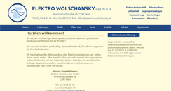 Desktop Screenshot of elektro-wolschansky.at