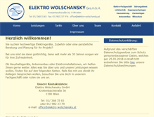 Tablet Screenshot of elektro-wolschansky.at
